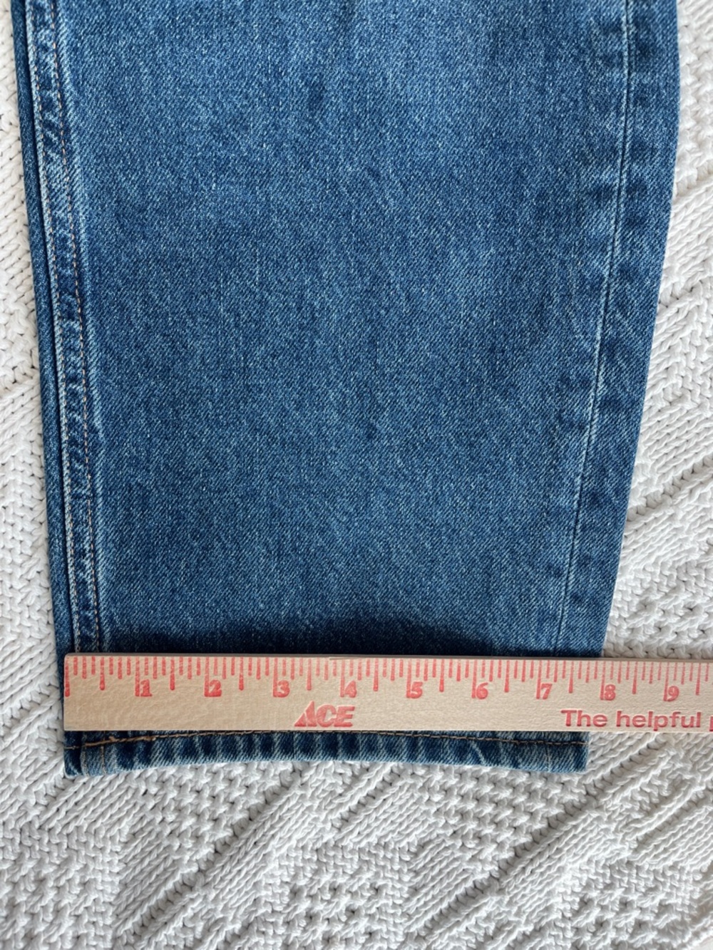 Boden High Rise Straight Leg Jeans in Mid Vintage Sz 30 P - Picture 12 of 15